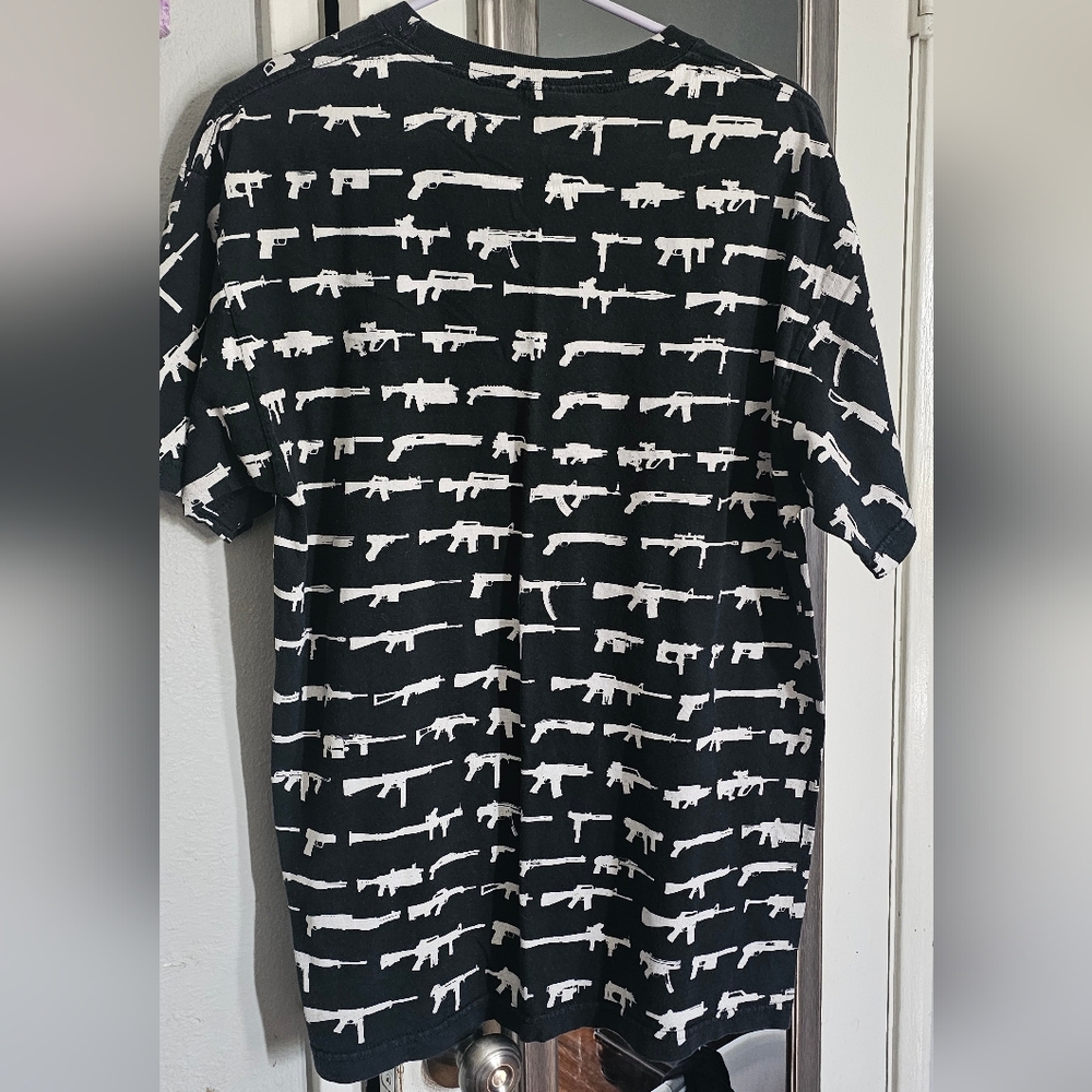 Stylish Black Tee with White Graphic
